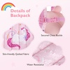 image:imageMommore Kids Backpack for Girls  Lightweight Quilted Unicorn Preschool Bookbag with Chest Strap Water Resistant Toddler Backpack for School Daycare Travel