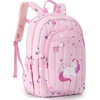 image:imageMommore Kids Backpack for Girls  Lightweight Quilted Unicorn Preschool Bookbag with Chest Strap Water Resistant Toddler Backpack for School Daycare Travel