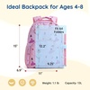 image:imagemommore 2in1 Kids Backpack for Boys Girls 48 with Insulated Lunch Pocket  Kindergarten Elementary School Bookbag Insulated Compartment Travel Daycare Waterresistant Adjustable StrapsCherry Red