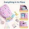 image:imagemommore 2in1 Kids Backpack for Boys Girls 48 with Insulated Lunch Pocket  Kindergarten Elementary School Bookbag Insulated Compartment Travel Daycare Waterresistant Adjustable StrapsBallet Pink