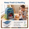 image:imagemommore 2in1 Kids Backpack for Boys Girls 48 with Insulated Lunch Pocket  Kindergarten Elementary School Bookbag Insulated Compartment Travel Daycare Waterresistant Adjustable StrapsShark Blue