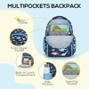 image:imagemommore 2in1 Kids Backpack for Boys Girls 48 with Insulated Lunch Pocket  Kindergarten Elementary School Bookbag Insulated Compartment Travel Daycare Waterresistant Adjustable StrapsDinosaur