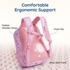 image:imagemommore 2in1 Kids Backpack for Boys Girls 48 with Insulated Lunch Pocket  Kindergarten Elementary School Bookbag Insulated Compartment Travel Daycare Waterresistant Adjustable StrapsCherry Red