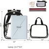 image:imagemommore Clear Backpack Durable Clear Bookbags Transparent Backpack for School Work Security  DurableBlack