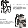 image:imagemommore Clear Backpack Durable Clear Bookbags Transparent Backpack for School Work Security  DurableBlack