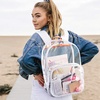 image:imagemommore Clear Backpack Durable Clear Bookbags Transparent Backpack for School Work Security  DurableRainbow