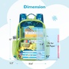 image:imagemommore Clear Backpack Heavy Duty PVC Transparent Bookbag for School  15H Large SeeThrough Plastic Bag for Boys amp Girls 48 WaterResistant Adjustable Padded Straps Kindergarten TravelGreen
