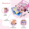 image:imagemommore Clear Backpack Heavy Duty PVC Transparent Bookbag for School  15H Large SeeThrough Plastic Bag for Boys amp Girls 48 WaterResistant Adjustable Padded Straps Kindergarten TravelRainbowpink