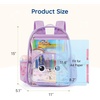image:imagemommore Clear Backpack Heavy Duty PVC Transparent Bookbag for School  15H Large SeeThrough Plastic Bag for Boys amp Girls 48 WaterResistant Adjustable Padded Straps Kindergarten TravelPurplecat