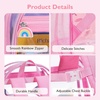 image:imagemommore Clear Backpack Heavy Duty PVC Transparent Bookbag for School  15H Large SeeThrough Plastic Bag for Boys amp Girls 48 WaterResistant Adjustable Padded Straps Kindergarten TravelRainbowpink