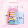 image:imagemommore Clear Backpack Heavy Duty PVC Transparent Bookbag for School  15H Large SeeThrough Plastic Bag for Boys amp Girls 48 WaterResistant Adjustable Padded Straps Kindergarten TravelPink