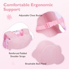 image:imagemommore Clear Backpack Heavy Duty PVC Transparent Bookbag for School  15H Large SeeThrough Plastic Bag for Boys amp Girls 48 WaterResistant Adjustable Padded Straps Kindergarten TravelPink
