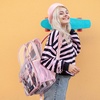 image:imagemommore Clear Backpack Heavy Duty Thick PVC Clear Bookbags for School