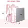image:imagemommore Clear Backpack Heavy Duty Thick PVC Clear Bookbags for School