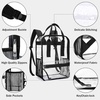 image:imagemommore Clear Backpack Heavy Duty Transparent backpacks with Widened Handle Thick PVC SeeThrough Bookbags for School WorkBlack
