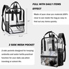 image:imagemommore Clear Backpack Heavy Duty Transparent backpacks with Widened Handle Thick PVC SeeThrough Bookbags for School WorkBlack