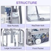 image:imagemommore Clear Backpack Heavy Duty Transparent backpacks with Widened Handle Thick PVC SeeThrough Bookbags for School WorkGray