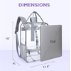 image:imagemommore Clear Backpack Heavy Duty Transparent backpacks with Widened Handle Thick PVC SeeThrough Bookbags for School WorkGray