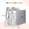 image:imagemommore Clear Backpack for School 17 Heavy Duty Transparent Bookbag  05mm Thick PVC Padded Straps Fits 15 Laptop SeeThrough Backpack for Age 10 Boys Girls Adults College Work TravelGrey