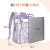 image:imagemommore Clear Backpack for School 17 Heavy Duty Transparent Bookbag  05mm Thick PVC Padded Straps Fits 15 Laptop SeeThrough Backpack for Age 10 Boys Girls Adults College Work TravelPurple