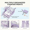 image:imagemommore Clear Backpack for School 17 Heavy Duty Transparent Bookbag  05mm Thick PVC Padded Straps Fits 15 Laptop SeeThrough Backpack for Age 10 Boys Girls Adults College Work TravelPurple
