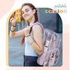image:imagemommore Clear Backpack for School 17 Heavy Duty Transparent Bookbag  05mm Thick PVC Padded Straps Fits 15 Laptop SeeThrough Backpack for Age 10 Boys Girls Adults College Work TravelPurple