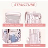 image:imagemommore Clear Backpack for School 17 Heavy Duty Transparent Bookbag  05mm Thick PVC Padded Straps Fits 15 Laptop SeeThrough Backpack for Age 10 Boys Girls Adults College Work TravelPink