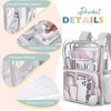 image:imagemommore Clear Backpack for School 17 Heavy Duty Transparent Bookbag  05mm Thick PVC Padded Straps Fits 15 Laptop SeeThrough Backpack for Age 10 Boys Girls Adults College Work TravelGrey
