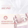 image:imagemommore Clear Backpack for School 17 Heavy Duty Transparent Bookbag  05mm Thick PVC Padded Straps Fits 15 Laptop SeeThrough Backpack for Age 10 Boys Girls Adults College Work TravelPink