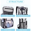 image:imagemommore Clear Backpack for School 17 Heavy Duty Transparent Bookbag  05mm Thick PVC Padded Straps Fits 15 Laptop SeeThrough Backpack for Age 10 Boys Girls Adults College Work TravelBlack
