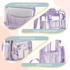 image:imagemommore Clear Backpack for School 17 Heavy Duty Transparent Bookbag  05mm Thick PVC Padded Straps Fits 15 Laptop SeeThrough Backpack for Age 10 Boys Girls Adults College Work TravelPurple