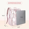 image:imagemommore Clear Backpack for School 17 Heavy Duty Transparent Bookbag  05mm Thick PVC Padded Straps Fits 15 Laptop SeeThrough Backpack for Age 10 Boys Girls Adults College Work TravelPink