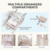 image:imagemommore Clear Backpack for School 17 Heavy Duty Transparent Bookbag  05mm Thick PVC Padded Straps Fits 15 Laptop SeeThrough Backpack for Age 10 Boys Girls Adults College Work TravelKhaki