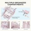 image:imagemommore Clear Backpack for School 17 Heavy Duty Transparent Bookbag  05mm Thick PVC Padded Straps Fits 15 Laptop SeeThrough Backpack for Age 10 Boys Girls Adults College Work TravelPink