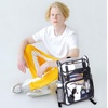 image:imagemommore Clear Backpack for School 17 Heavy Duty Transparent Bookbag  05mm Thick PVC Padded Straps Fits 15 Laptop SeeThrough Backpack for Age 10 Boys Girls Adults College Work TravelBlack