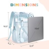 image:imagemommore Clear Backpack for School 17 Heavy Duty Transparent Bookbag  05mm Thick PVC Padded Straps Fits 15 Laptop SeeThrough Backpack for Age 10 Boys Girls Adults College Work TravelBlue