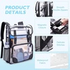 image:imagemommore Clear Backpack for School 17 Heavy Duty Transparent Bookbag  05mm Thick PVC Padded Straps Fits 15 Laptop SeeThrough Backpack for Age 10 Boys Girls Adults College Work TravelBlack