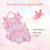 image:imagemommore Kids Backpack Boys Durable Large Toddler Bookbag with Double Handles Water Resistant Dinosaur Backpack with Chest Strap for Preschool Kindergarten TravelPinkunicorn