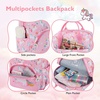 image:imagemommore Kids Backpack Boys Durable Large Toddler Bookbag with Double Handles Water Resistant Dinosaur Backpack with Chest Strap for Preschool Kindergarten TravelPinkunicorn