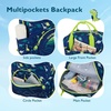 image:imagemommore Kids Backpack Boys Durable Large Toddler Bookbag with Double Handles Water Resistant Dinosaur Backpack with Chest Strap for Preschool Kindergarten TravelGreendinosaur