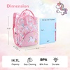 image:imagemommore Kids Backpack Boys Durable Large Toddler Bookbag with Double Handles Water Resistant Dinosaur Backpack with Chest Strap for Preschool Kindergarten TravelPinkunicorn