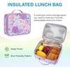 image:imagemommore Kids Backpack Set Kindergarten School Bookbag for Boys Girls 48  Preschool Elementary Backpack 3 PCS with Lunch Box amp Pencil Case 15L Fits Folders Lightweight Travel DaypackPurple Flower
