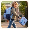 image:imagemommore Kids Backpack Set Kindergarten School Bookbag for Boys Girls 48  Preschool Elementary Backpack 3 PCS with Lunch Box amp Pencil Case 15L Fits Folders Lightweight Travel DaypackBlue Football