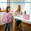 image:imagemommore Kids Backpack Set Kindergarten School Bookbag for Boys Girls 48  Preschool Elementary Backpack 3 PCS with Lunch Box amp Pencil Case 15L Fits Folders Lightweight Travel DaypackPink Purplecustom