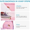 image:imagemommore Kids Backpack Set Kindergarten School Bookbag for Boys Girls 48  Preschool Elementary Backpack 3 PCS with Lunch Box amp Pencil Case 15L Fits Folders Lightweight Travel DaypackPink Purplecustom