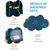 image:imagemommore Kids Backpack Set Kindergarten School Bookbag for Boys Girls 48  Preschool Elementary Backpack 3 PCS with Lunch Box amp Pencil Case 15L Fits Folders Lightweight Travel DaypackAdinosaur