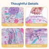 image:imagemommore Kids Backpack Set Kindergarten School Bookbag for Boys Girls 48  Preschool Elementary Backpack 3 PCS with Lunch Box amp Pencil Case 15L Fits Folders Lightweight Travel DaypackBallet  Floral
