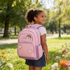 image:imagemommore Kids Backpack Set Kindergarten School Bookbag for Boys Girls 48  Preschool Elementary Primary Backpack with Padded Straps 2 PCS with Lunch Box 15L Large Capacity Travel DaypackPink Purplecustom