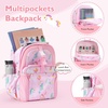 image:imagemommore Kids Backpack Set Kindergarten School Bookbag for Boys Girls 48  Preschool Elementary Primary Backpack with Padded Straps 2 PCS with Lunch Box 15L Large Capacity Travel DaypackPink Unicorn