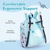 image:imagemommore Kids Backpack Set Kindergarten School Bookbag for Boys Girls 48  Preschool Elementary Primary Backpack with Padded Straps 2 PCS with Lunch Box 15L Large Capacity Travel DaypackBlue Dinosaur